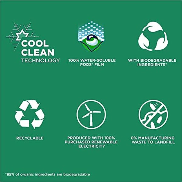 アリエール オールインワン プラチナ 洗濯洗剤ポッド、120 回分 (60 x 2)、強力な汚れ除去、より衛生的。